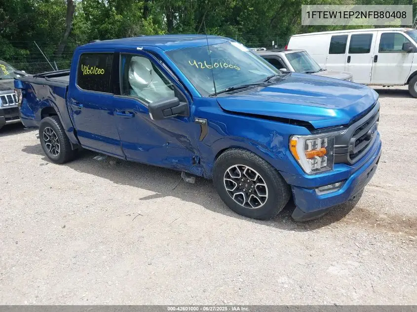 2022 Ford F-150 Xlt VIN: 1FTEW1EP2NFB80408 Lot: 42601000