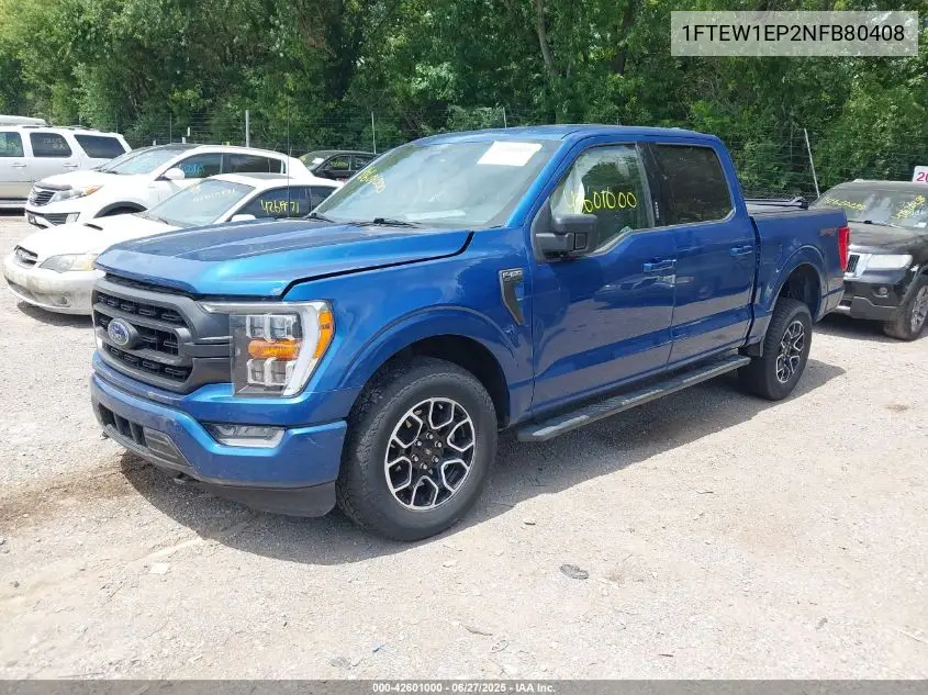 2022 Ford F-150 Xlt VIN: 1FTEW1EP2NFB80408 Lot: 42601000
