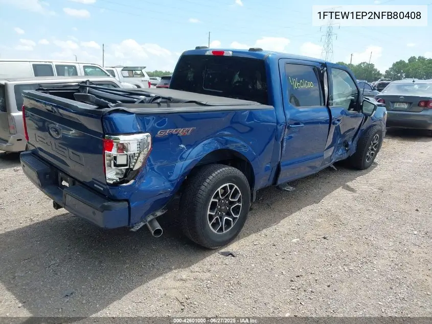2022 Ford F-150 Xlt VIN: 1FTEW1EP2NFB80408 Lot: 42601000