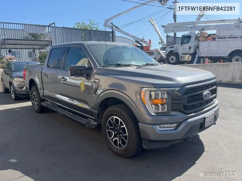 2022 Ford F150 Supercrew VIN: 1FTFW1E85NFB42281 Lot: 42613531
