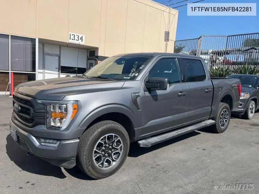 2022 Ford F150 Supercrew VIN: 1FTFW1E85NFB42281 Lot: 42613531