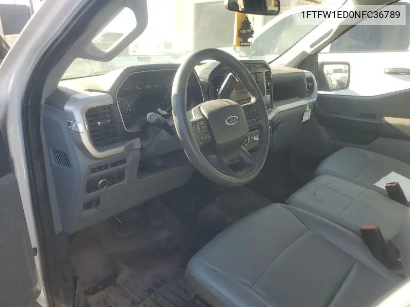 2022 Ford F150 Supercrew VIN: 1FTFW1ED0NFC36789 Lot: 42615390