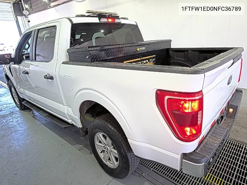 2022 Ford F150 Supercrew VIN: 1FTFW1ED0NFC36789 Lot: 42615390