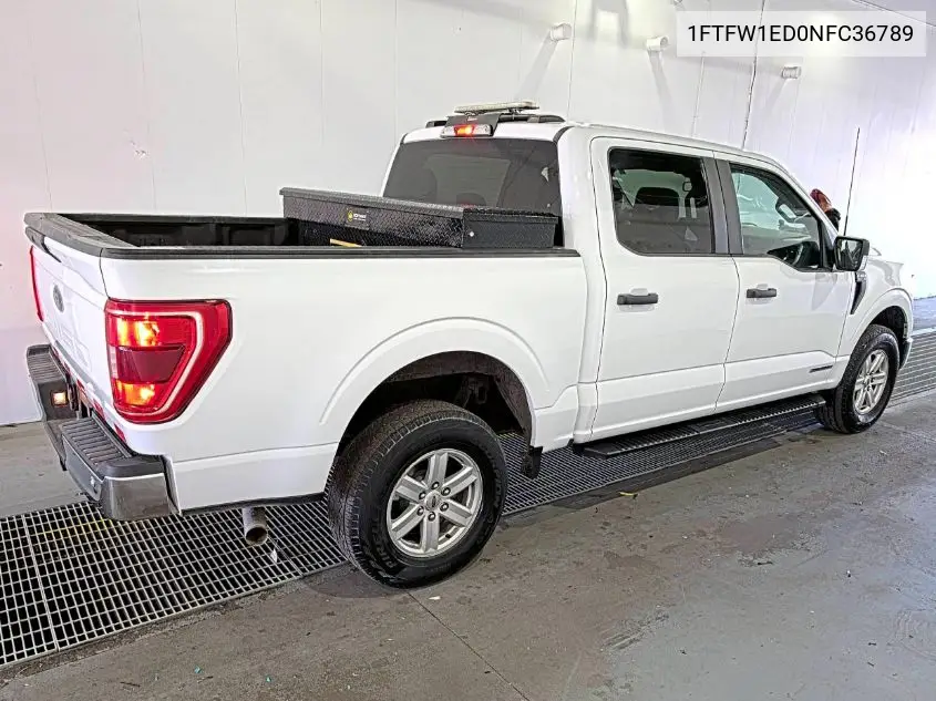 2022 Ford F150 Supercrew VIN: 1FTFW1ED0NFC36789 Lot: 42615390