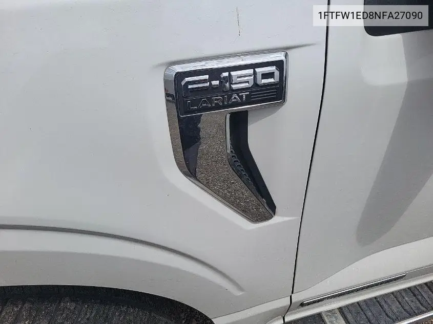 2022 Ford F150 Supercrew VIN: 1FTFW1ED8NFA27090 Lot: 42623011