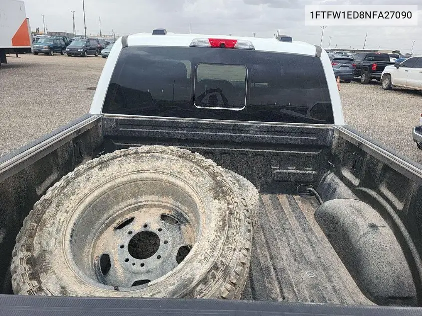 2022 Ford F150 Supercrew VIN: 1FTFW1ED8NFA27090 Lot: 42623011