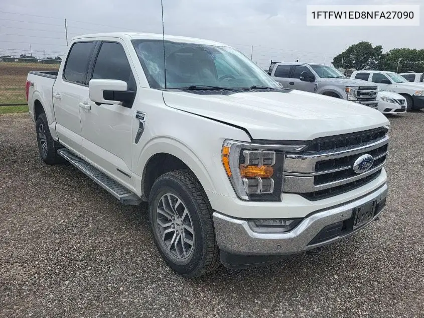 2022 Ford F150 Supercrew VIN: 1FTFW1ED8NFA27090 Lot: 42623011