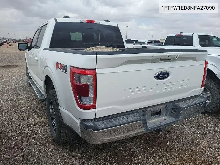 2022 Ford F150 Supercrew VIN: 1FTFW1ED8NFA27090 Lot: 42623011