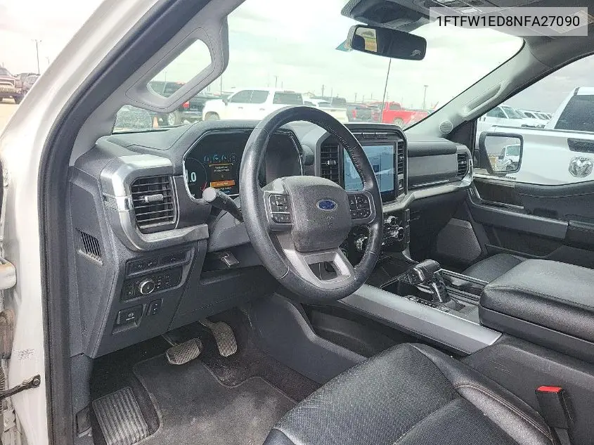 2022 Ford F150 Supercrew VIN: 1FTFW1ED8NFA27090 Lot: 42623011