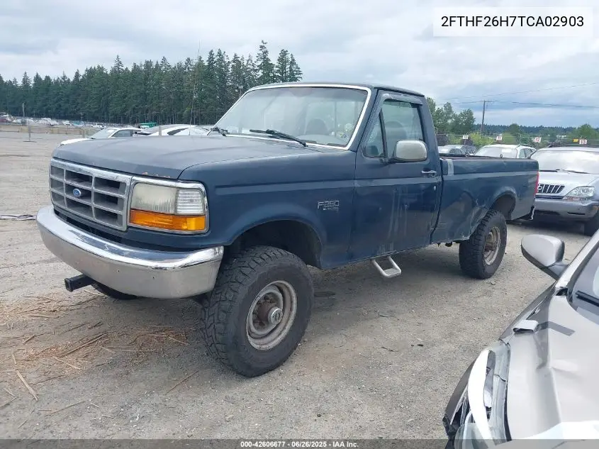 1996 Ford F250 VIN: 2FTHF26H7TCA02903 Lot: 42606677