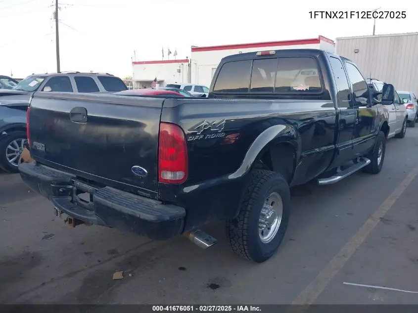 2002 Ford F-250 Lariat/Xl/Xlt VIN: 1FTNX21F12EC27025 Lot: 41676051