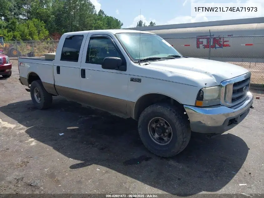 2004 Ford F-250 Lariat/Xl/Xlt VIN: 1FTNW21L74EA71973 Lot: 42601473