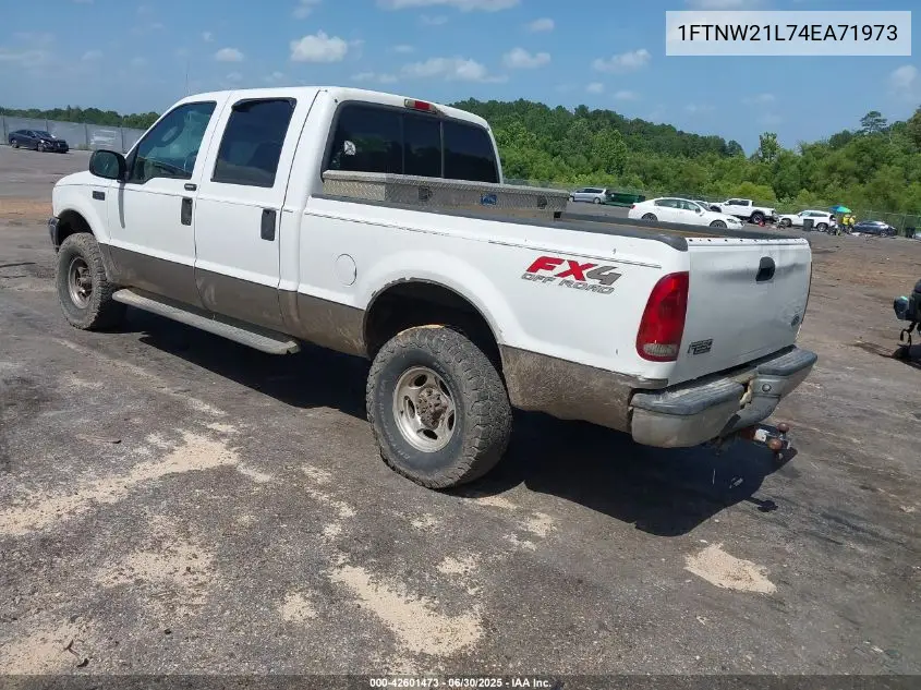 2004 Ford F-250 Lariat/Xl/Xlt VIN: 1FTNW21L74EA71973 Lot: 42601473