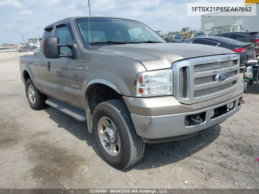 2005 Ford F250 Super Duty VIN: 1FTSX21P85EA67662 Lot: 12330489