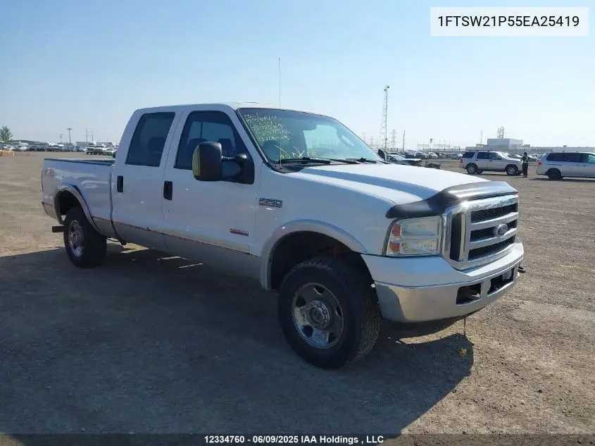 2005 Ford F-250 Lariat/Xl/Xlt VIN: 1FTSW21P55EA25419 Lot: 12334760