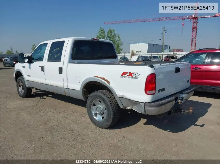 2005 Ford F-250 Lariat/Xl/Xlt VIN: 1FTSW21P55EA25419 Lot: 12334760