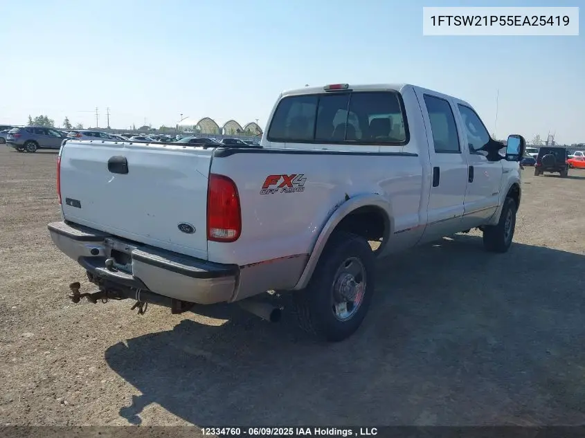 2005 Ford F-250 Lariat/Xl/Xlt VIN: 1FTSW21P55EA25419 Lot: 12334760