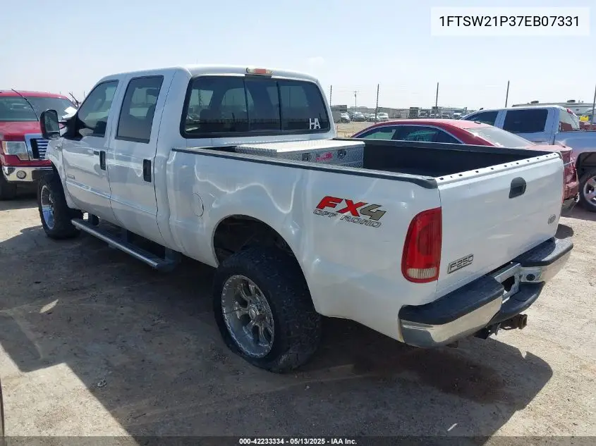 2007 Ford F-250 Lariat/Xl/Xlt VIN: 1FTSW21P37EB07331 Lot: 42233334