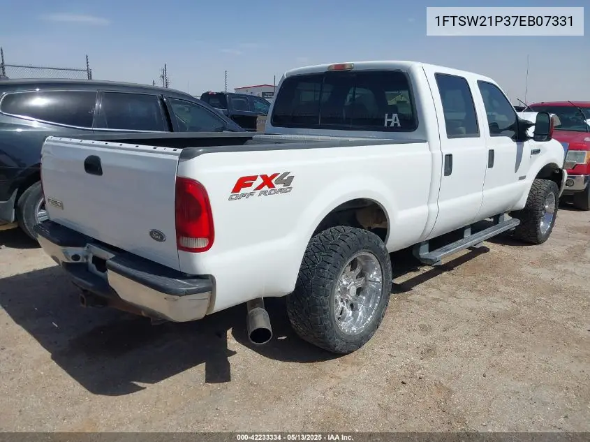 2007 Ford F-250 Lariat/Xl/Xlt VIN: 1FTSW21P37EB07331 Lot: 42233334