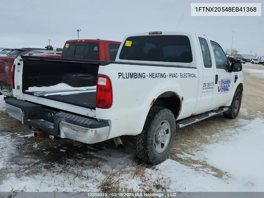 2008 Ford F250 Super Duty VIN: 1FTNX20548EB41368 Lot: 12255375