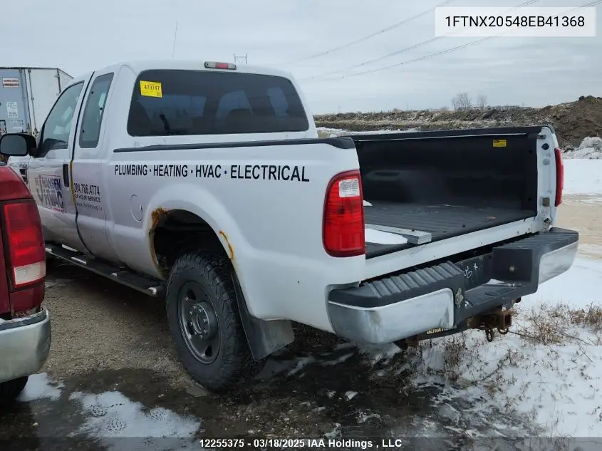 2008 Ford F250 Super Duty VIN: 1FTNX20548EB41368 Lot: 12255375