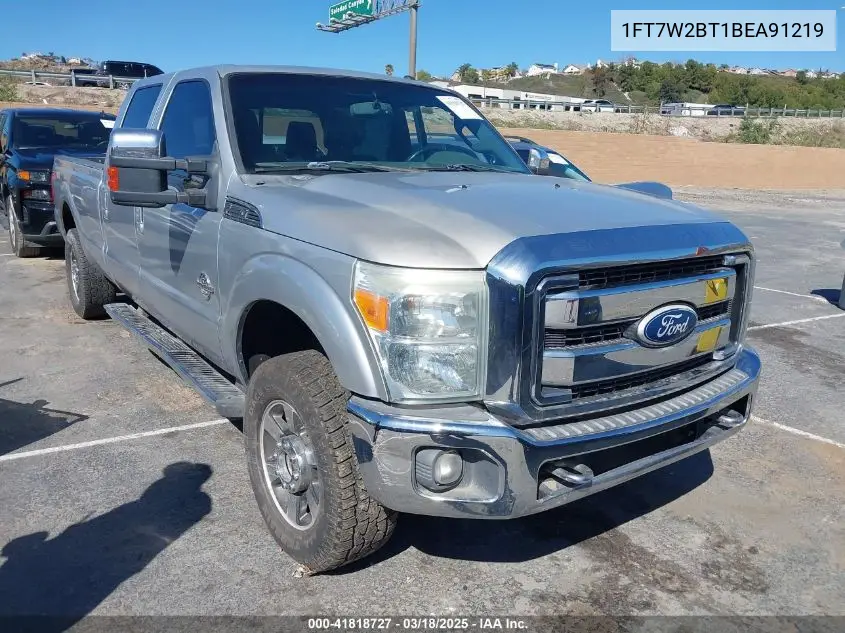 2011 Ford F-250 Lariat VIN: 1FT7W2BT1BEA91219 Lot: 41818727