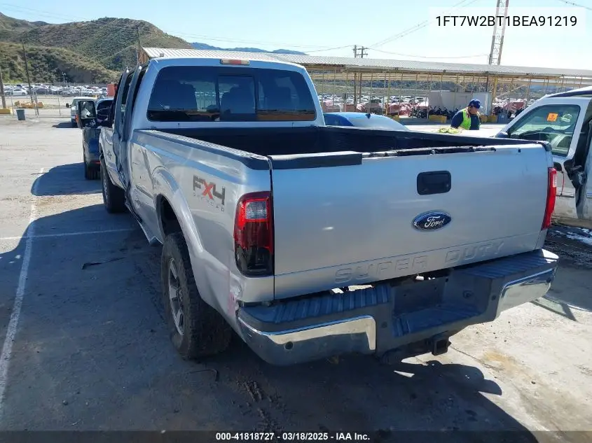 2011 Ford F-250 Lariat VIN: 1FT7W2BT1BEA91219 Lot: 41818727