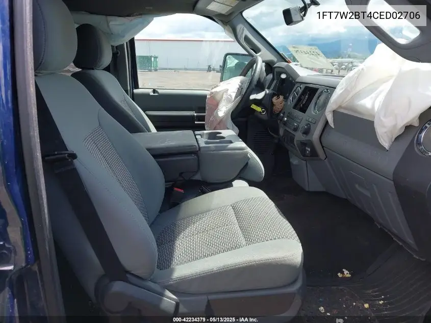 2012 Ford F-250 Xlt VIN: 1FT7W2BT4CED02706 Lot: 42234379