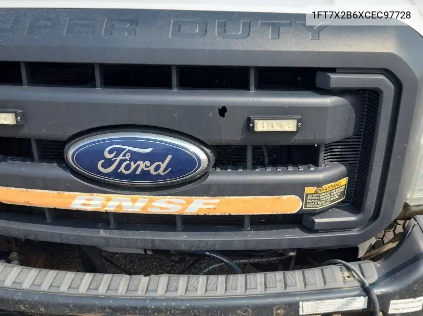 2012 Ford F250 Super Duty VIN: 1FT7X2B6XCEC97728 Lot: 42626425
