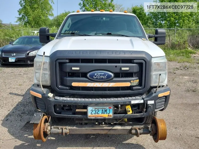 2012 Ford F250 Super Duty VIN: 1FT7X2B6XCEC97728 Lot: 42626425