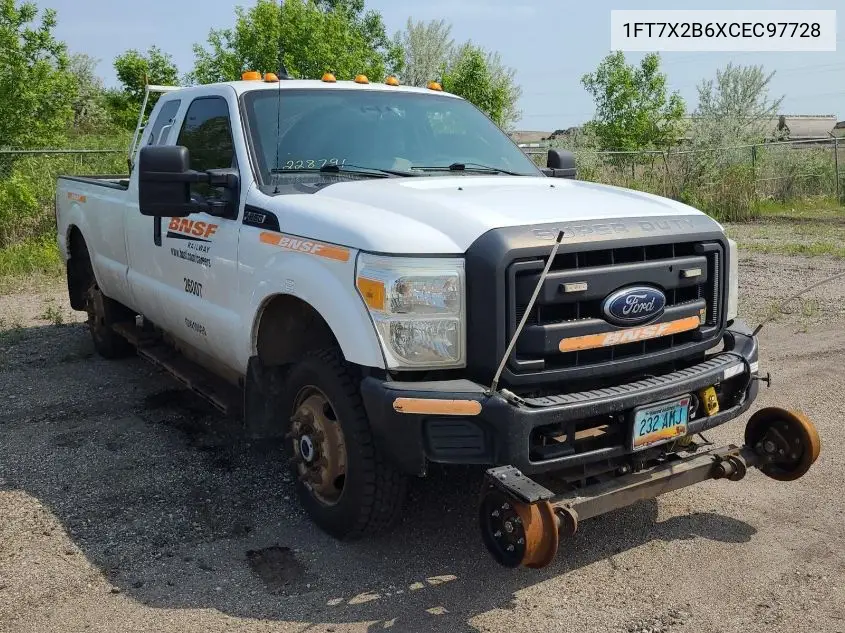 2012 Ford F250 Super Duty VIN: 1FT7X2B6XCEC97728 Lot: 42626425