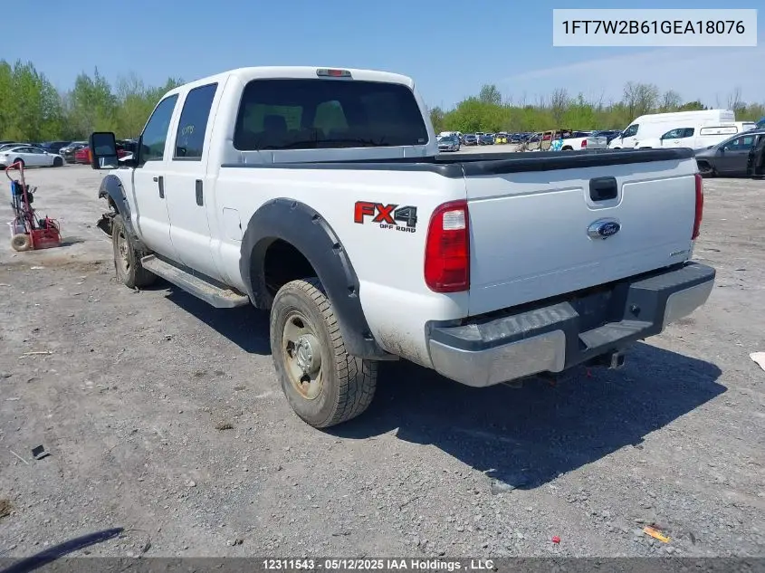 2016 Ford F250 Super Duty VIN: 1FT7W2B61GEA18076 Lot: 12311543