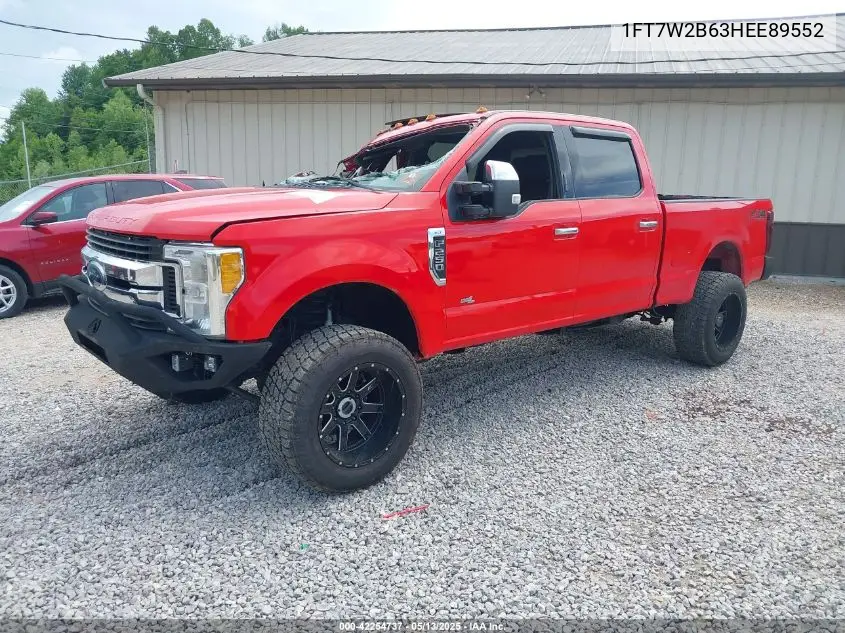 2017 Ford F-250 Xlt VIN: 1FT7W2B63HEE89552 Lot: 42254737