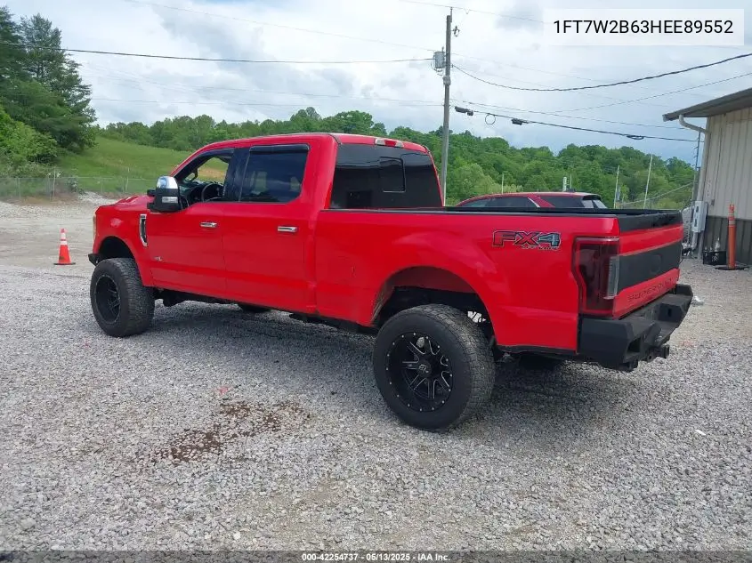 2017 Ford F-250 Xlt VIN: 1FT7W2B63HEE89552 Lot: 42254737
