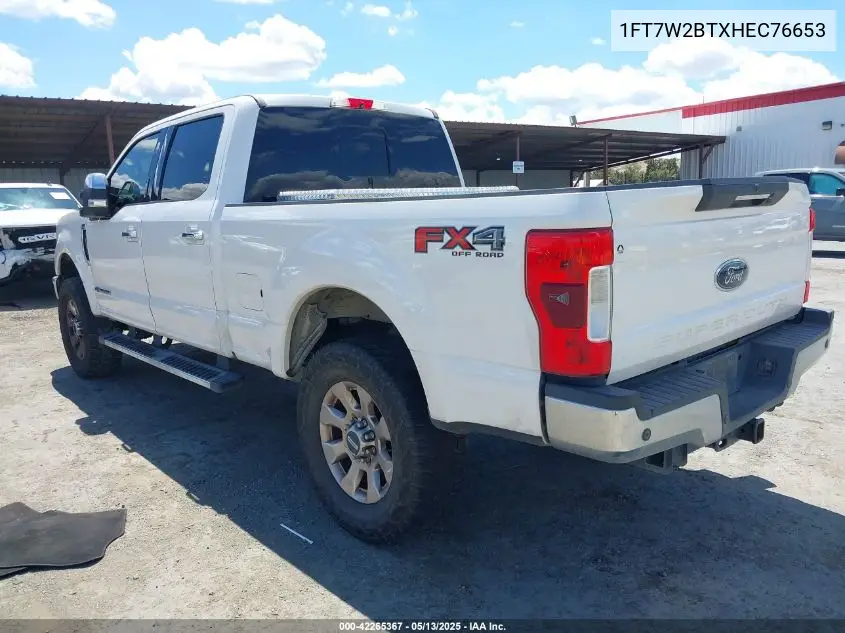 2017 Ford F-250 Lariat VIN: 1FT7W2BTXHEC76653 Lot: 42265367
