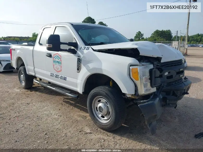 2017 Ford F-250 Xl VIN: 1FT7X2B6XHEE20192 Lot: 42589586