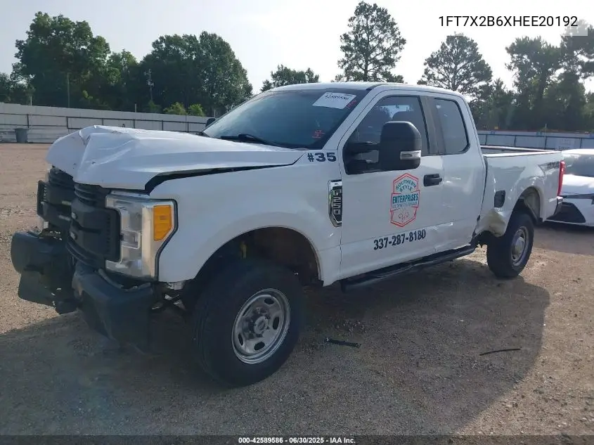 2017 Ford F-250 Xl VIN: 1FT7X2B6XHEE20192 Lot: 42589586