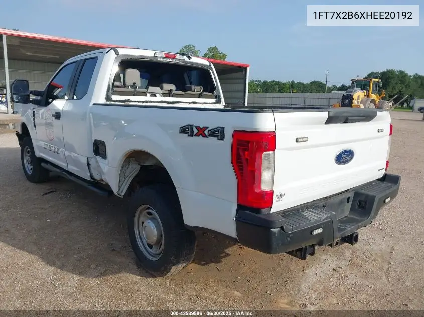 2017 Ford F-250 Xl VIN: 1FT7X2B6XHEE20192 Lot: 42589586