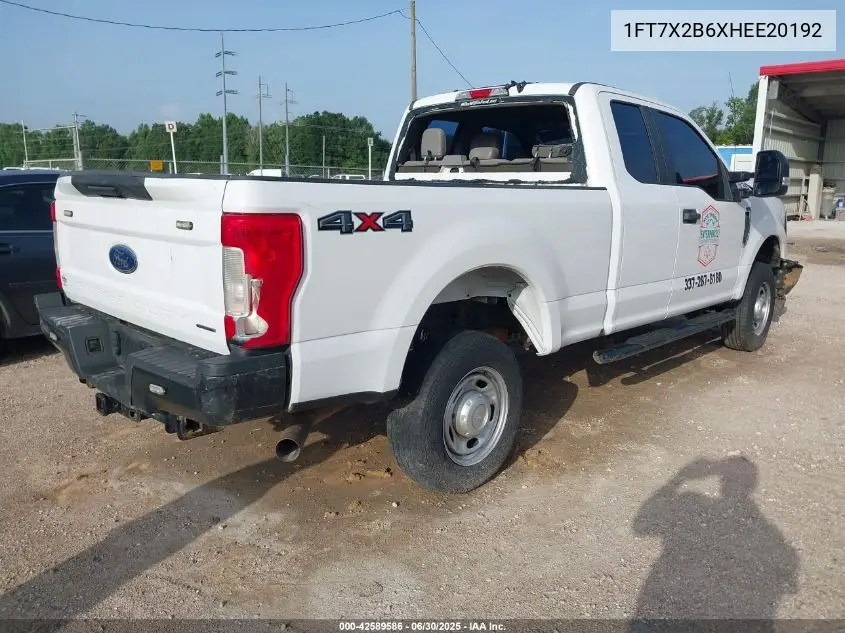 2017 Ford F-250 Xl VIN: 1FT7X2B6XHEE20192 Lot: 42589586