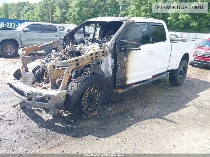 2018 Ford F-250 Xlt VIN: 1FT7W2BT5JEC74010 Lot: 42251090