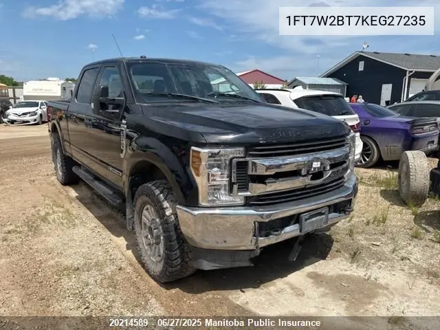 2019 Ford F250 Super Duty VIN: 1FT7W2BT7KEG27235 Lot: 20214589