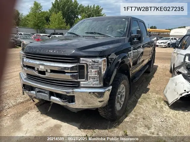 2019 Ford F250 Super Duty VIN: 1FT7W2BT7KEG27235 Lot: 20214589