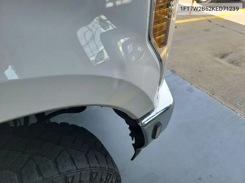 2019 Ford F250 Super Duty VIN: 1FT7W2B62KED71239 Lot: 42271711
