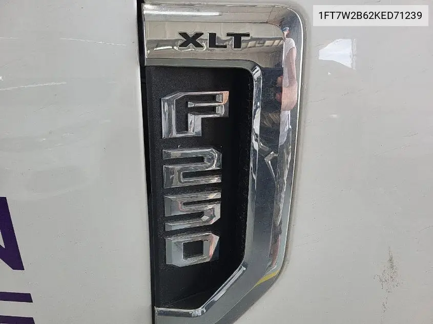 2019 Ford F250 Super Duty VIN: 1FT7W2B62KED71239 Lot: 42271711