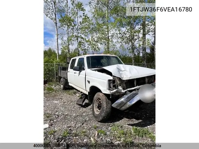 1997 Ford F-350 Xl VIN: 1FTJW36F6VEA16780 Lot: 40006665