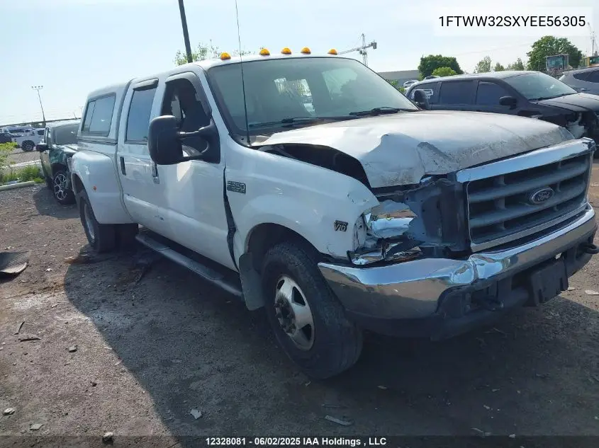 2000 Ford F-350 Lariat/Xl/Xlt VIN: 1FTWW32SXYEE56305 Lot: 12328081