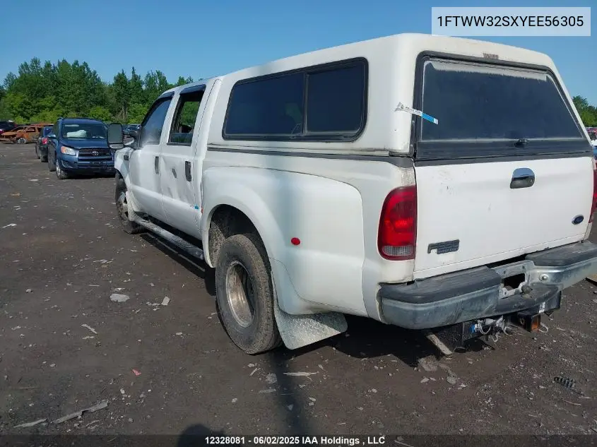 2000 Ford F-350 Lariat/Xl/Xlt VIN: 1FTWW32SXYEE56305 Lot: 12328081
