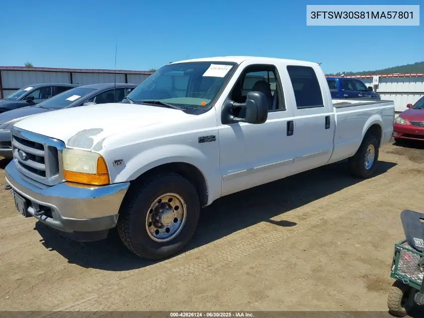 3FTSW30S81MA57801 2001 Ford F-350 Lariat/Xl/Xlt