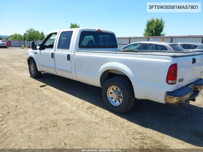 3FTSW30S81MA57801 2001 Ford F-350 Lariat/Xl/Xlt