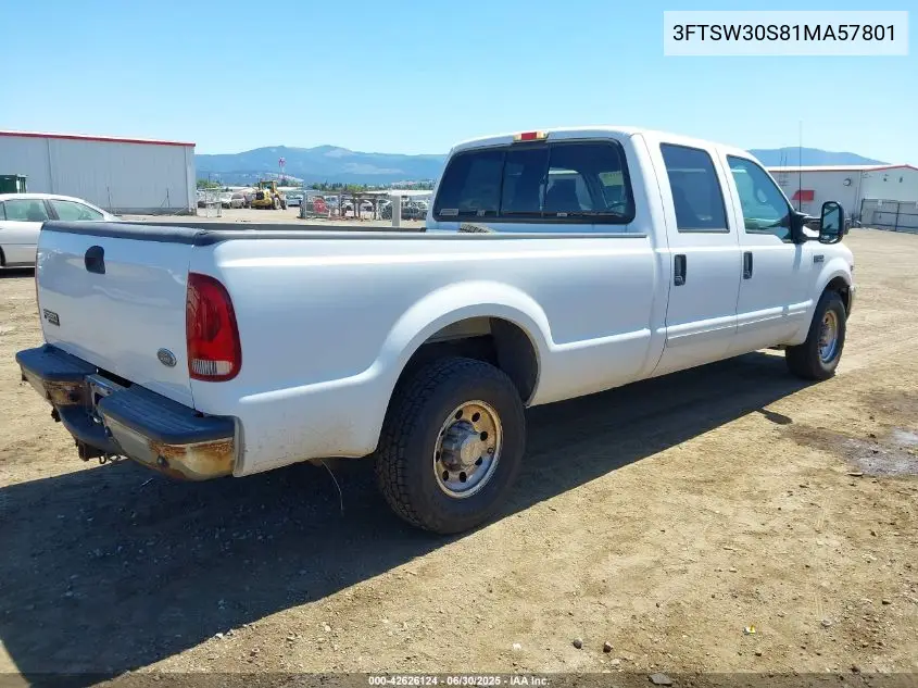 3FTSW30S81MA57801 2001 Ford F-350 Lariat/Xl/Xlt